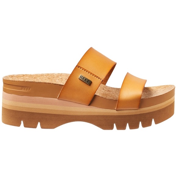 Size 9.5 Women’s Reef Cushion Vista Higher Vista Hi Slide Sandal - Natural - Picture 2 of 4